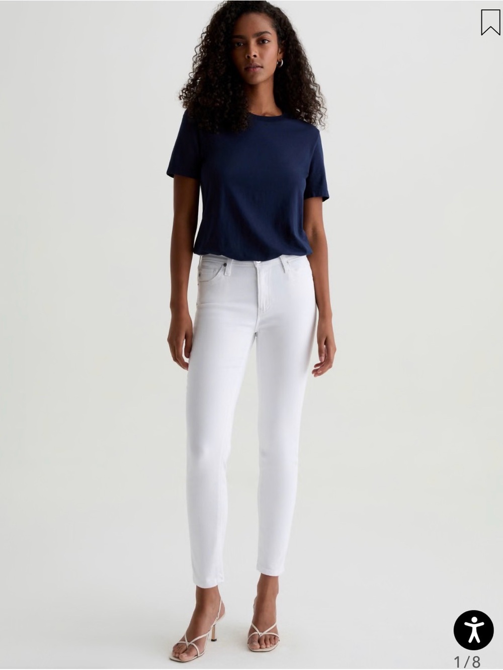 adriano goldschmeid prima mid ride cigarette white jeans